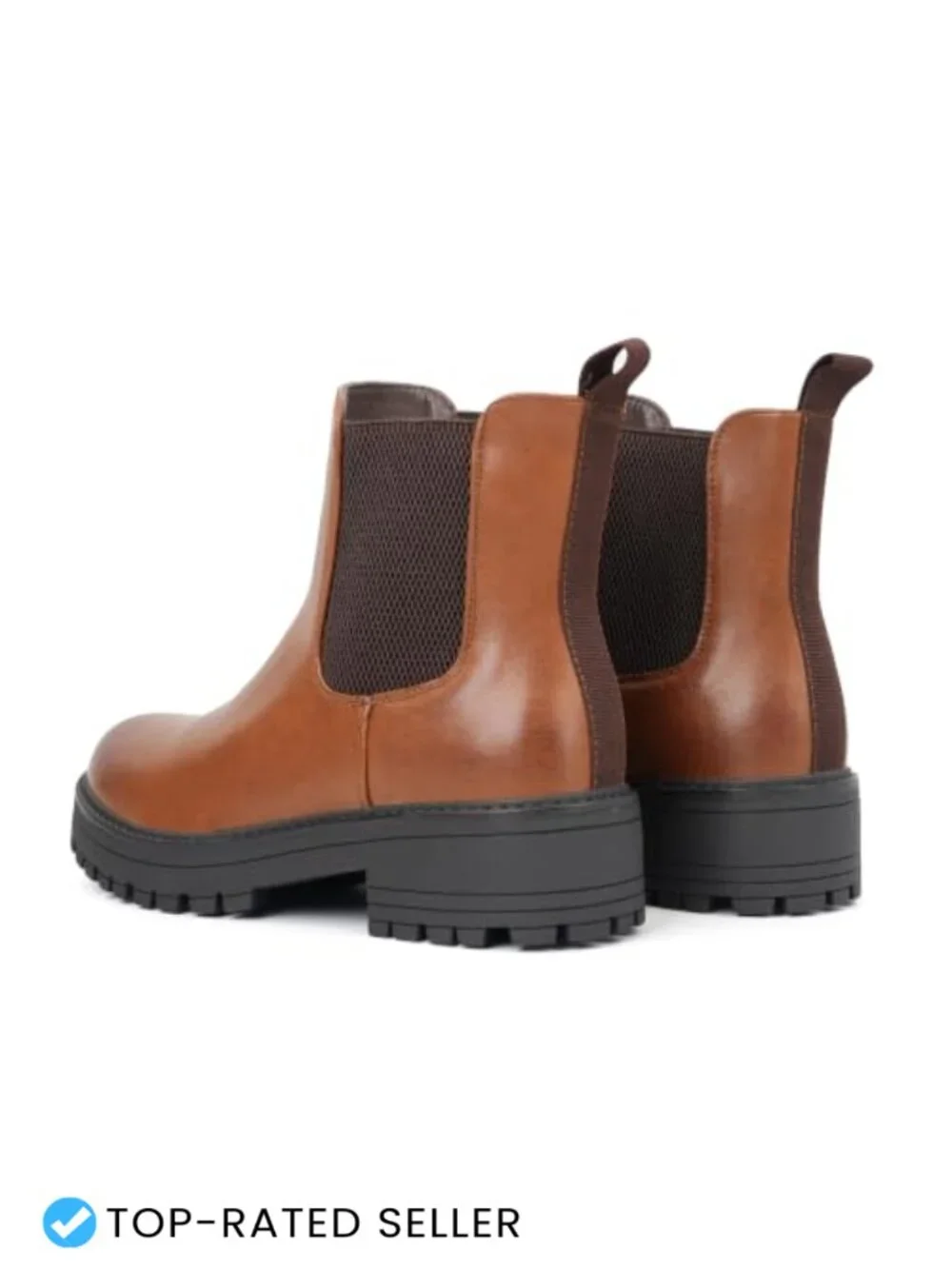 Women's Chelsea Ankle Boots Platform Chunky Heel Slip-On Lug Sole Winter Booties